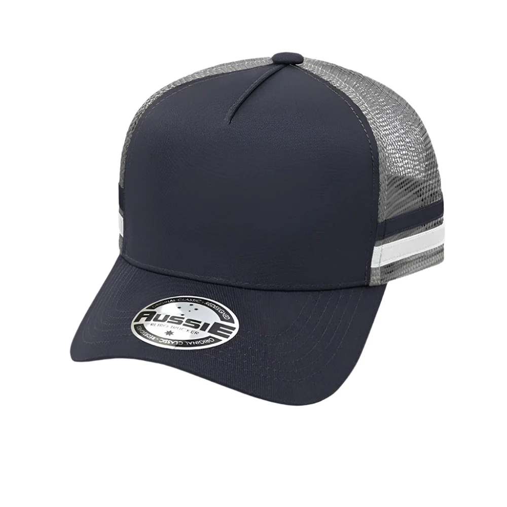 A-Frame Striped Trucker Cap - Pack of 25 (AH456) - Image 11