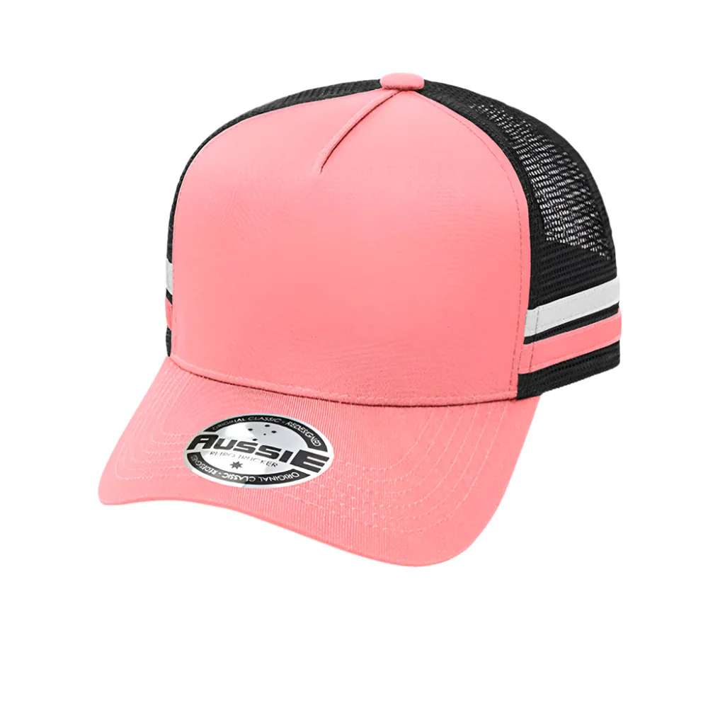 A-Frame Striped Trucker Cap - Pack of 25 (AH456) - Image 14