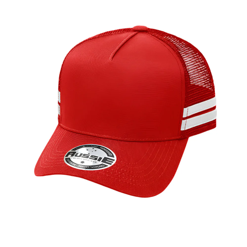 A-Frame Striped Trucker Cap - Pack of 25 (AH456) - Image 15