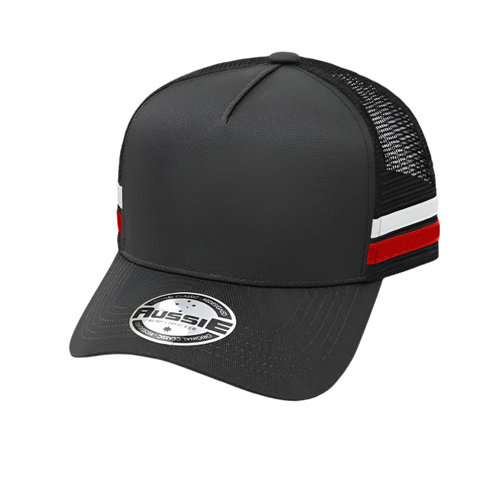 A-Frame Striped Trucker Cap - Pack of 25 (AH456) - Image 3