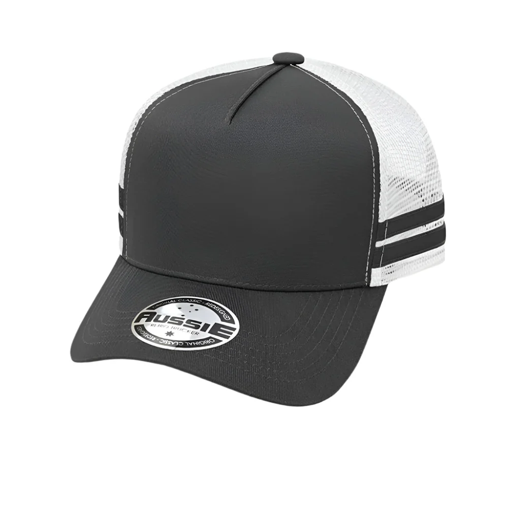 A-Frame Striped Trucker Cap - Pack of 25 (AH456) - Image 5