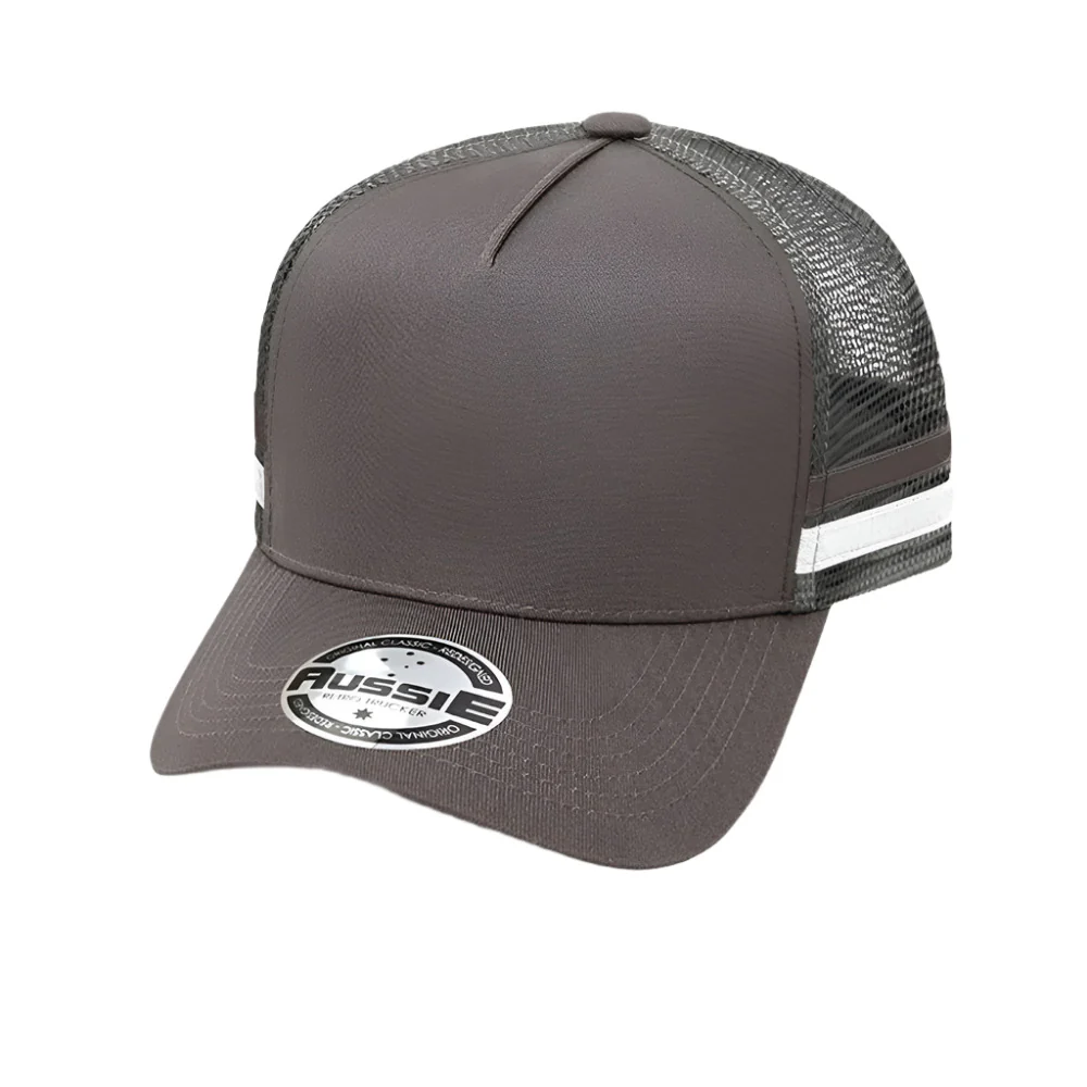 A-Frame Striped Trucker Cap - Pack of 25 (AH456) - Image 7