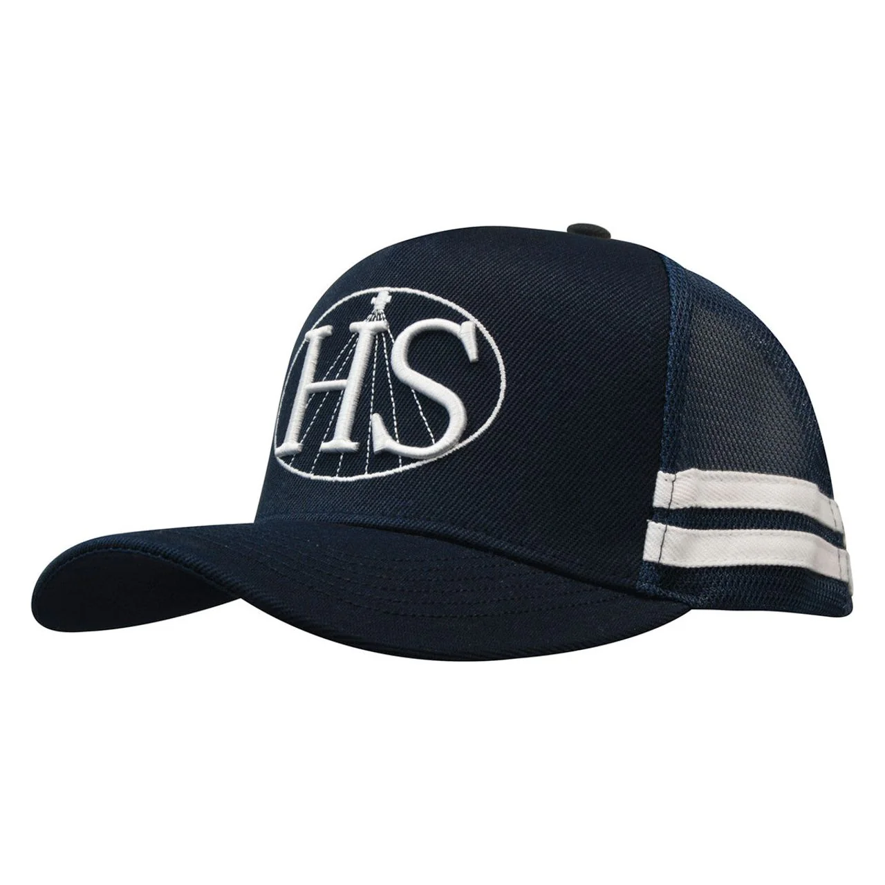 American Premium Twill/Mesh Deep Fit Trucker With Stripes - Pack of 25 (3995)