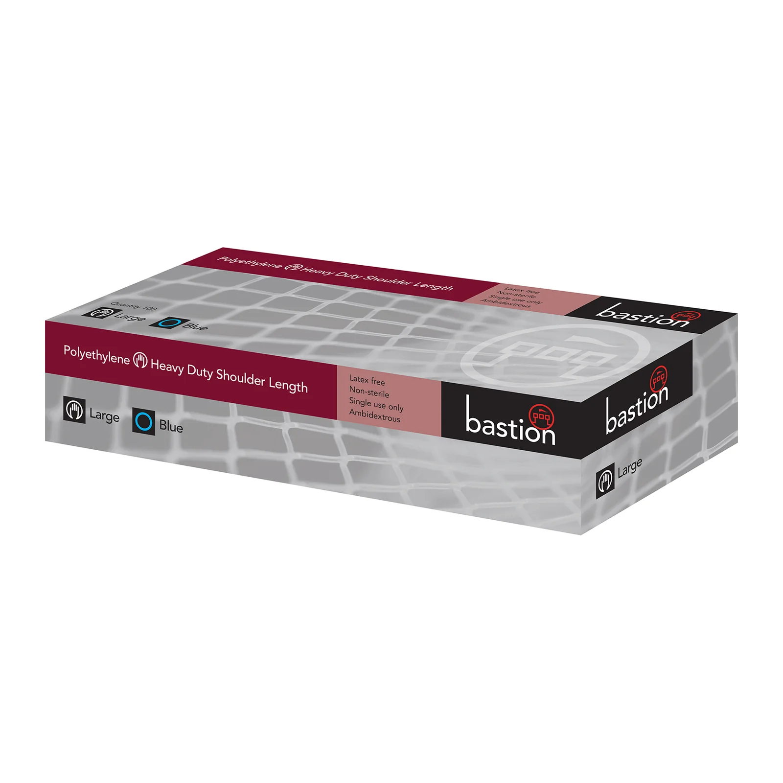 Bastion Heavy-Duty Polyethylene Blue Gloves - (Carton 1000 Pairs)