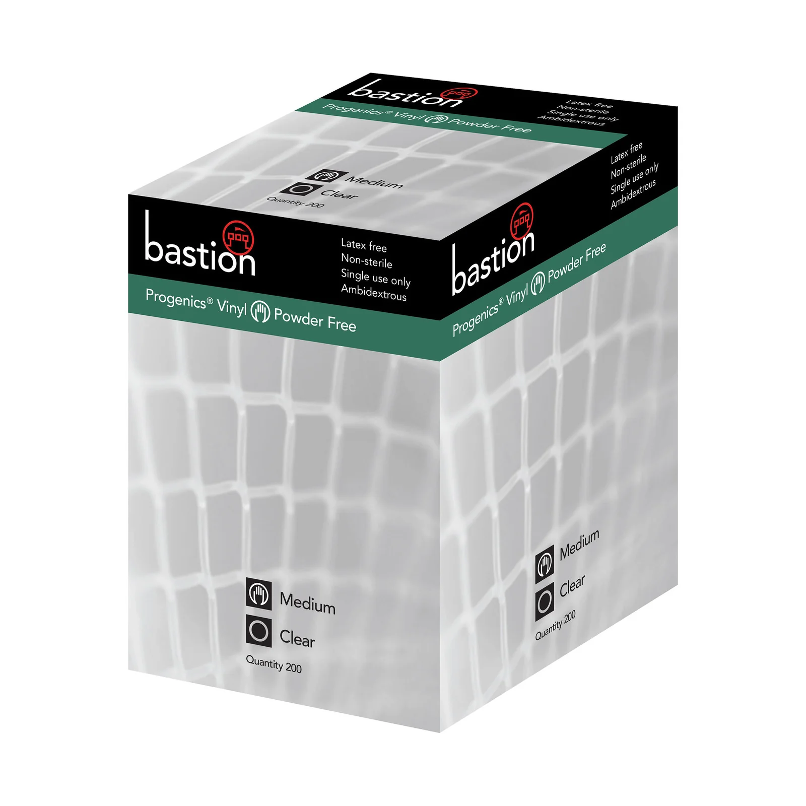 Bastion Vinyl Gloves - Powder Free (Carton Cube 1600 Pairs)