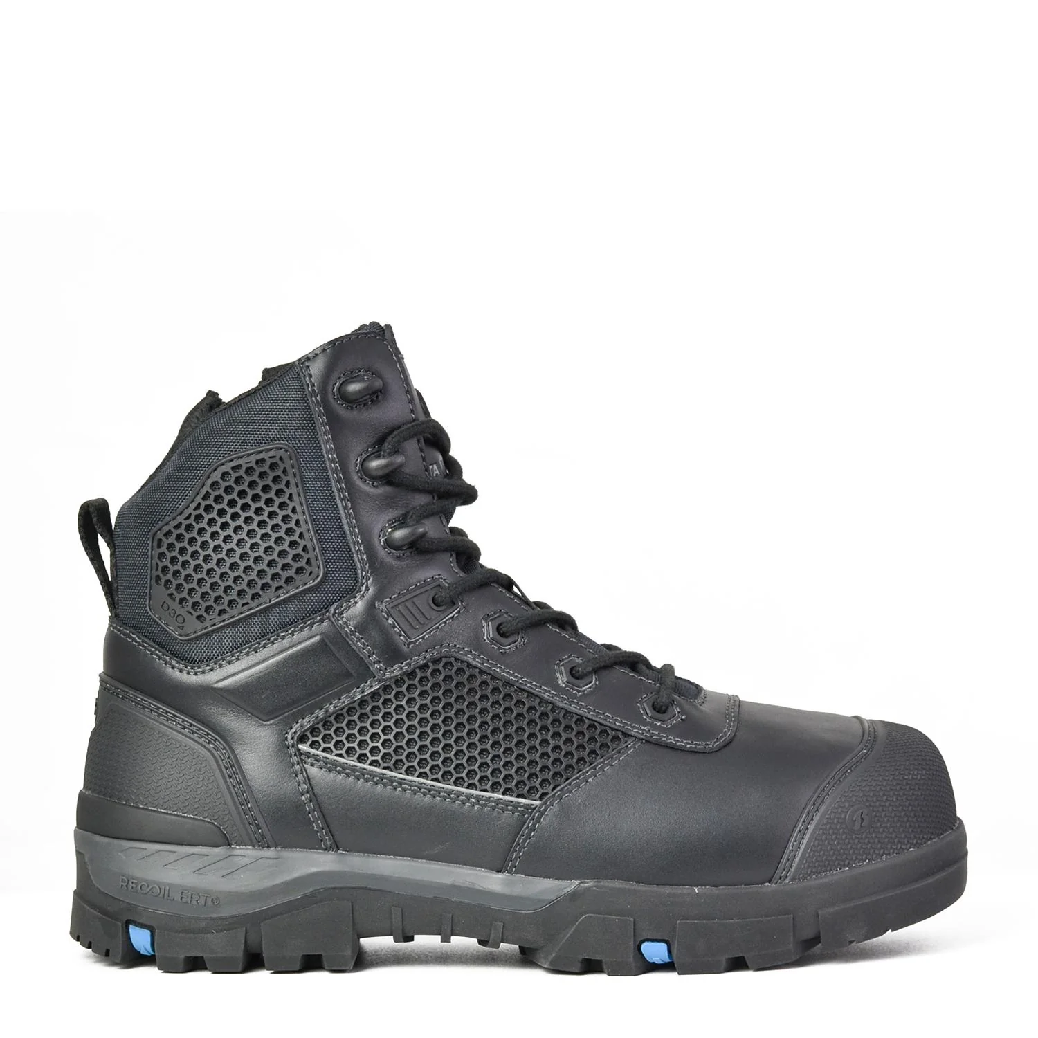 Bata Black Avenger Zip Sided Lace Up Safety Boot (804-66031) - Image 2