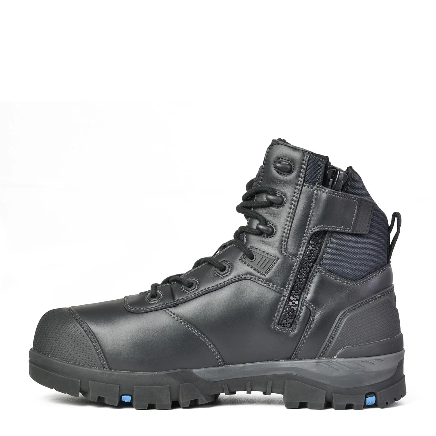 Bata Black Avenger Zip Sided Lace Up Safety Boot (804-66031) - Image 3