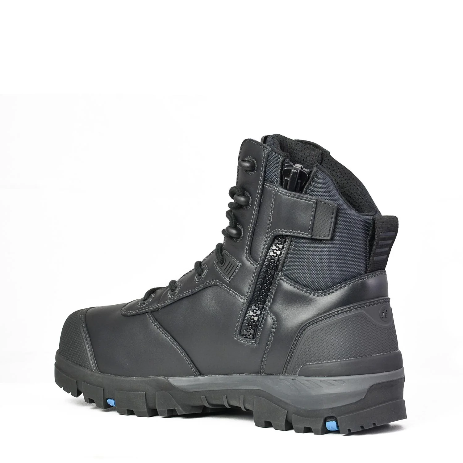 Bata Black Avenger Zip Sided Lace Up Safety Boot (804-66031) - Image 4