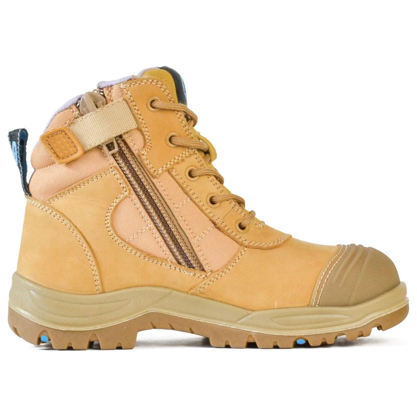 Bata Dakota Wheat Women's Industrial Zip Sided Lace Up Steel Cap Safety Boot With Scuff Cap (504-88017) (Pre Order) - Image 4