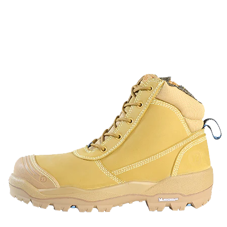 Bata Horizon Ultra Wheat Zip Sided Lace Up Safety Shoe (804-88008) - Image 3