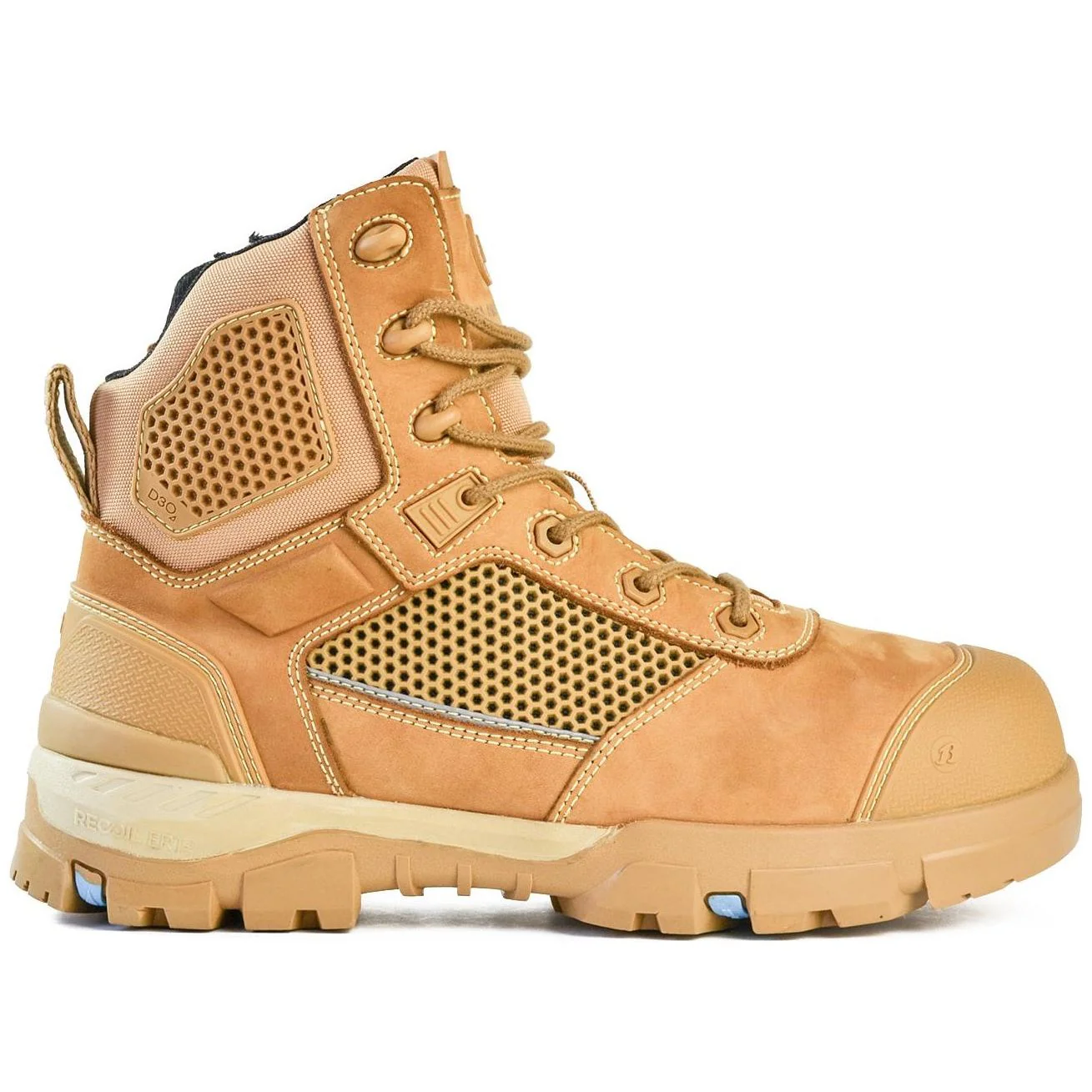 Bata Wheat Avenger Zip Sided Lace Up Steel Cap Super Boot With Carbon Toe Cap (804-88830) (Pre Order) - Image 5