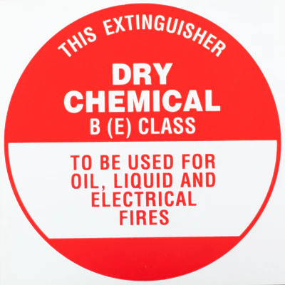 BE - Extinguisher Identification Sign (193mm x 193mm) (Pack of 10)