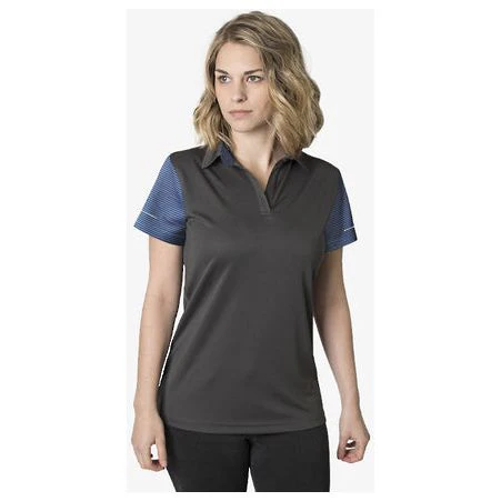 Beseen Ladies Sublimated Striped Sleeves Polo (BKP600L) - Image 3