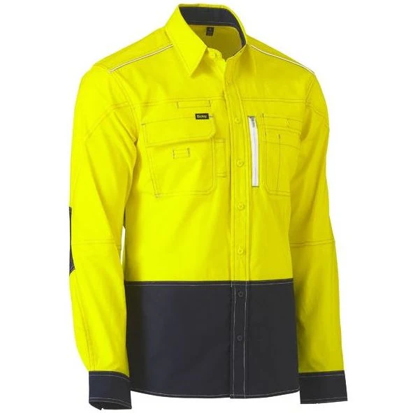 Bisley Active Fit Flx & Move Hi Vis Utility Shirt (BS6177) (Clearance) - Image 3