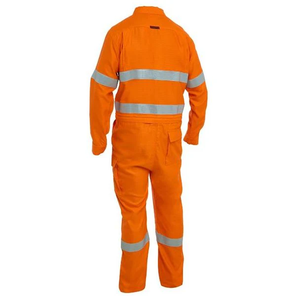 Bisley Apex 160/185 Taped Hi Vis FR Ripstop Vented Coverall With Waist Zip Opening (BC8479T) - Image 2