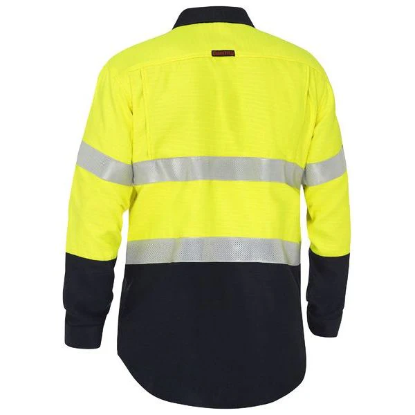 Bisley Apex 160 Taped Hi Vis FR Ripstop Vented Shirt (BS8338T) - Image 4