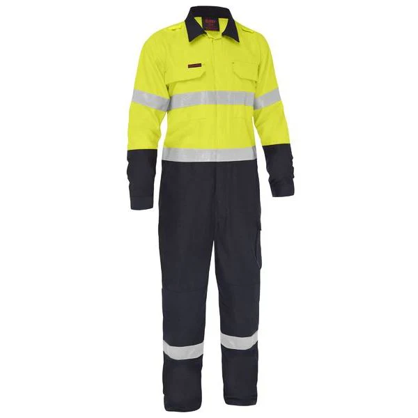 Bisley Apex 185/240 Taped Hi Vis FR Ripstop Vented Coverall (BC8477T) - Image 3