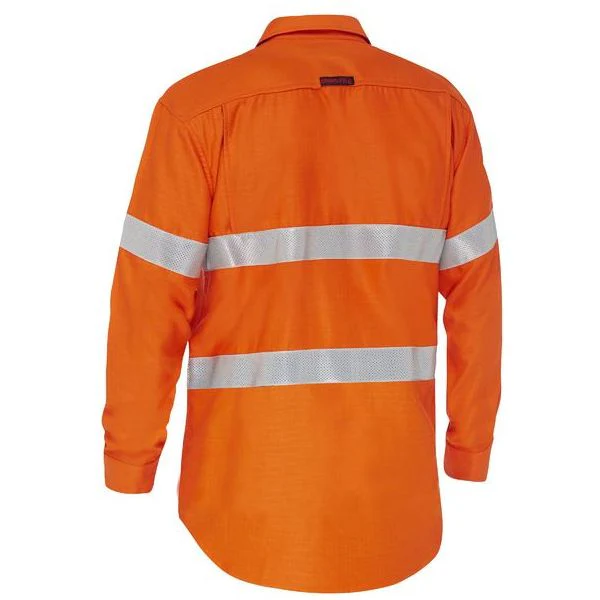 Bisley Apex 185 Taped Hi Vis Ripstop FR Vented Shirt (BS8439T) - Image 2