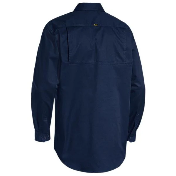 Bisley Closed Front Long Sleeve Cotton Lightweight Drill Shirt (BSC6820) - Image 6