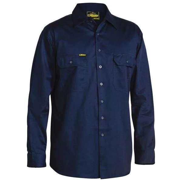 Bisley Cool Lightweight Drill Long Sleeve Shirt (BS6893) - Image 3