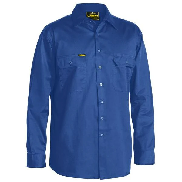Bisley Cool Lightweight Drill Long Sleeve Shirt (BS6893) - Image 5