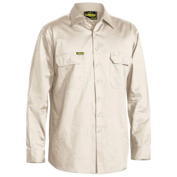 Bisley Cool Lightweight Drill Long Sleeve Shirt (BS6893) - Image 7