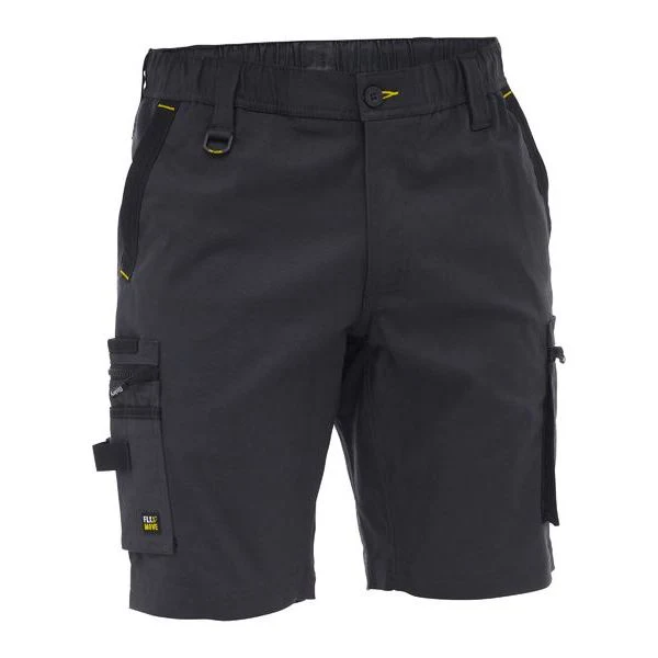 Bisley Flx & Move Elastic Waist Stretch Cotton Canvas Cargo Short (BSHC1338) - Image 2