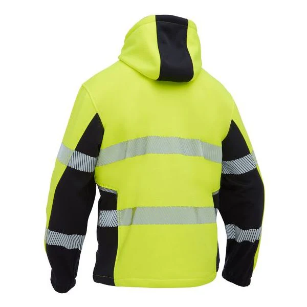 Bisley Flx & Move Hi Vis Tape Liquid Repellent Fleece Hoodie (BK6571T) - Image 2