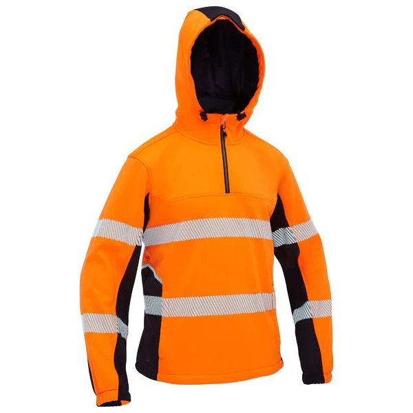 Bisley Flx & Move Hi Vis Tape Liquid Repellent Fleece Hoodie (BK6571T) - Image 7