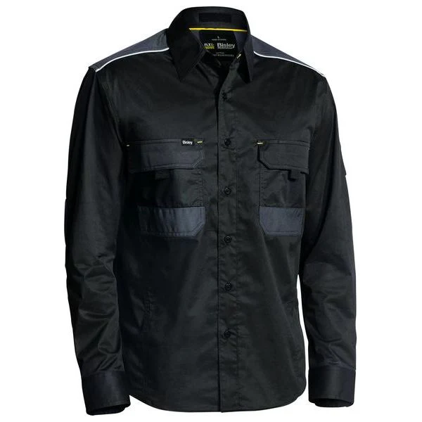 Bisley Flx & Move Mechanical Long Sleeve Stretch Shirt (BS6133) (Clearance)
