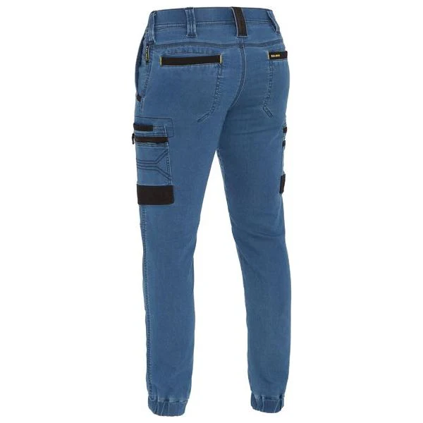 Bisley Flx & Move Stretch Denim Cargo Cuffed Pants (BPC6335) - Image 4