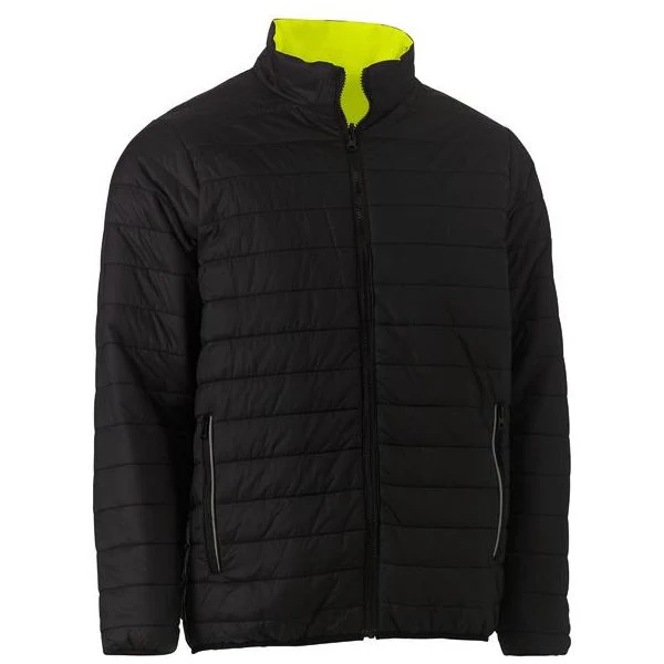 Bisley H Pattern Taped Hi Vis Reversible Puffer Jacket (BJ6350HT) (Clearance) - Image 2