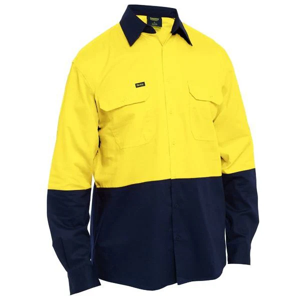 Bisley Hi Vis Cool Lightweight Drill Shirt With Mesh Ventilation (BS6695) - Image 3