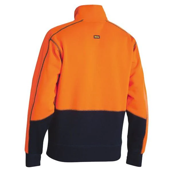 Bisley Hi Vis Fleece Two Tone Pullover With Rib Cuffs (BK6989) - Image 2