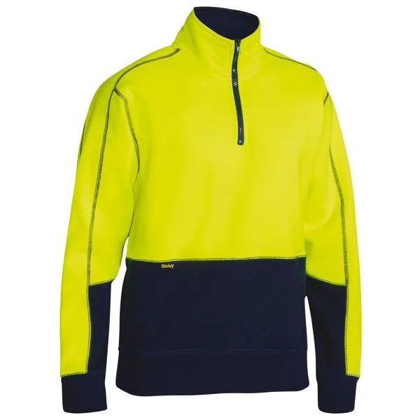 Bisley Hi Vis Fleece Two Tone Pullover With Rib Cuffs (BK6989) - Image 3