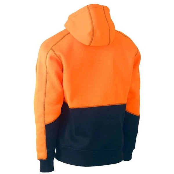 Bisley Hi Vis Two Tone Fleece Pullover Hoodie (BK6619) - Image 2