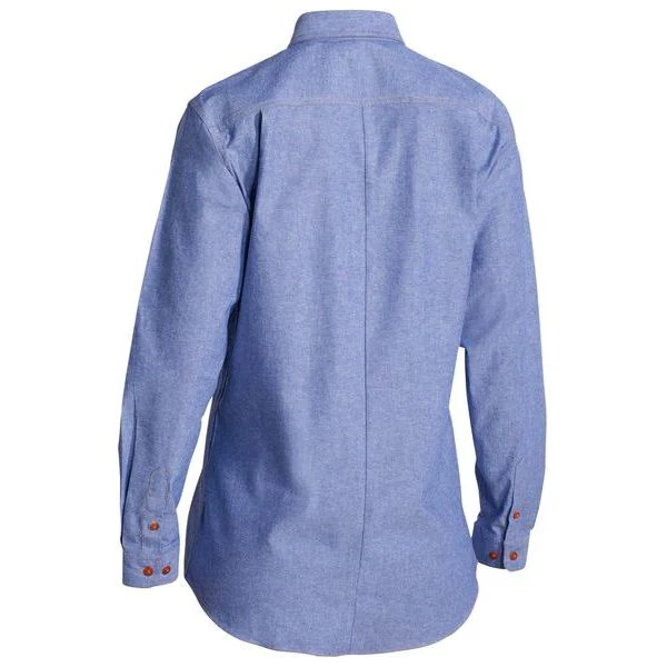 Bisley Ladies Chambray Long Sleeve Shirt (B76407L) - Image 2
