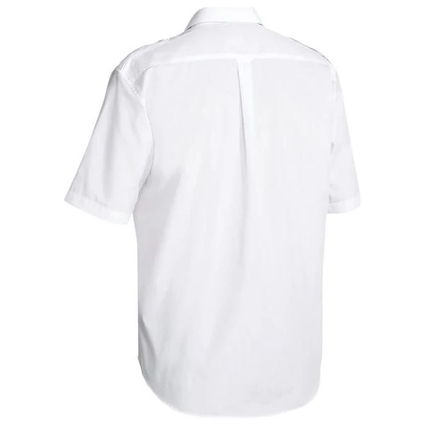 Bisley Mens Epaulette Short Sleeve Shirt (B71526) - Image 4