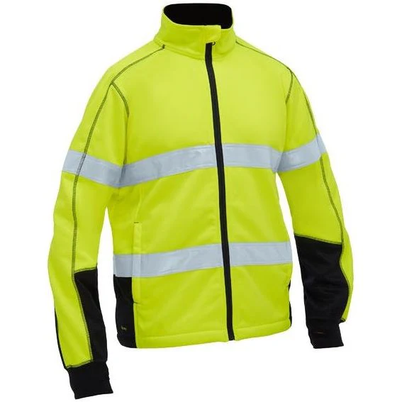 Bisley Mens Taped Hi Vis Zip Front Fleece Jacket (BK6611T) - Image 3