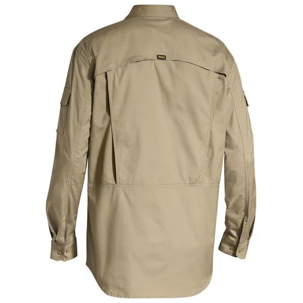 Bisley Mens X Airflow Ripstop Long Sleeve Work Shirt With Optional Roll Up Sleeve (BS6414) - Image 2