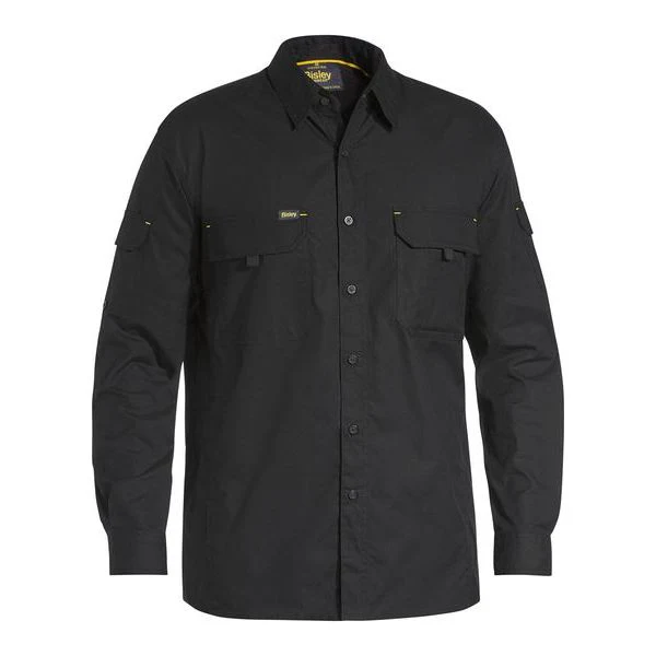 Bisley Mens X Airflow Ripstop Long Sleeve Work Shirt With Optional Roll Up Sleeve (BS6414) - Image 7