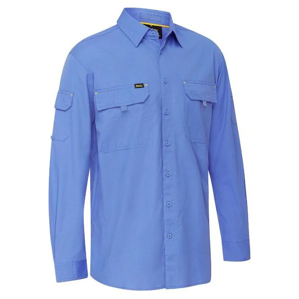 Bisley Mens X Airflow Ripstop Long Sleeve Work Shirt With Optional Roll Up Sleeve (BS6414) - Image 9