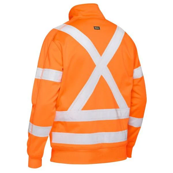 Bisley Stretch Reflective Taped X Back Hi Vis 1/4 Zip Pullover (BK6814XT) - Image 2