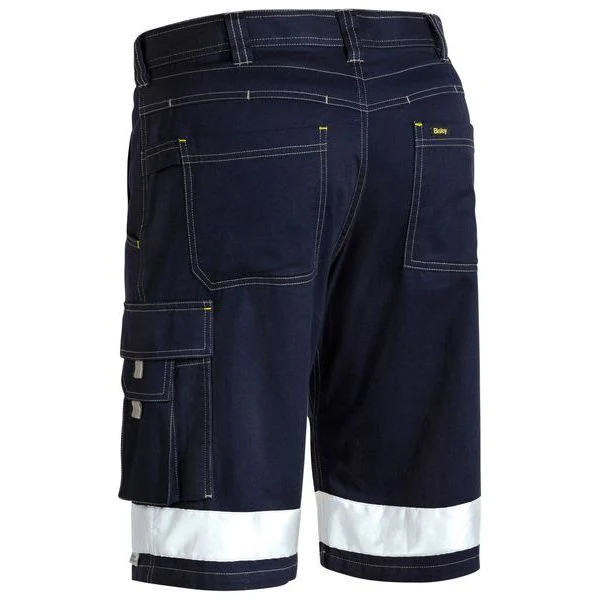 Bisley Taped 8 Pocket Cool Lightweight Cargo Shorts With Contrast Stitching (BSHC1432T) - Image 2