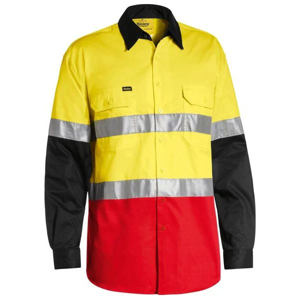 Bisley Taped Hi Vis Cool Lightweight Three Tone Shirt (BS6697T) (Clearance)
