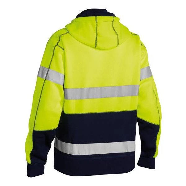 Bisley Taped Hi Vis Fleece Hoodie With Sherpa Lining (BK6988T) - Image 4