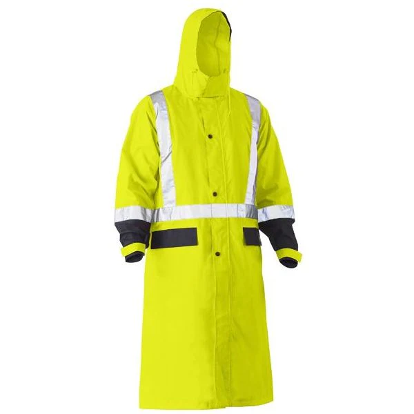 Bisley Taped Hi Vis Long Rain Coat (BJ6961T) - Image 3