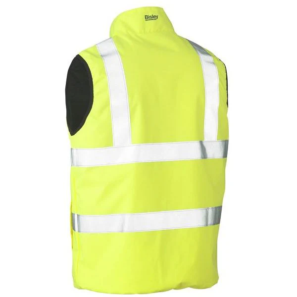 Bisley Taped Hi Vis Reversible Puffer Vest (BV0330HT) - Image 2