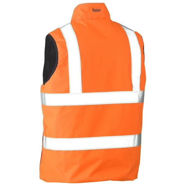 Bisley Taped Hi Vis Reversible Puffer Vest (BV0330HT) - Image 6