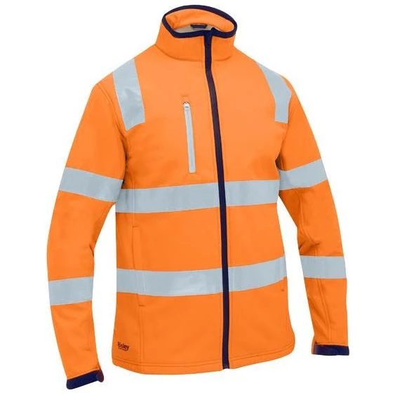 Bisley Taped Hi Vis Soft Shell Jacket (BJ6058T) - Image 3